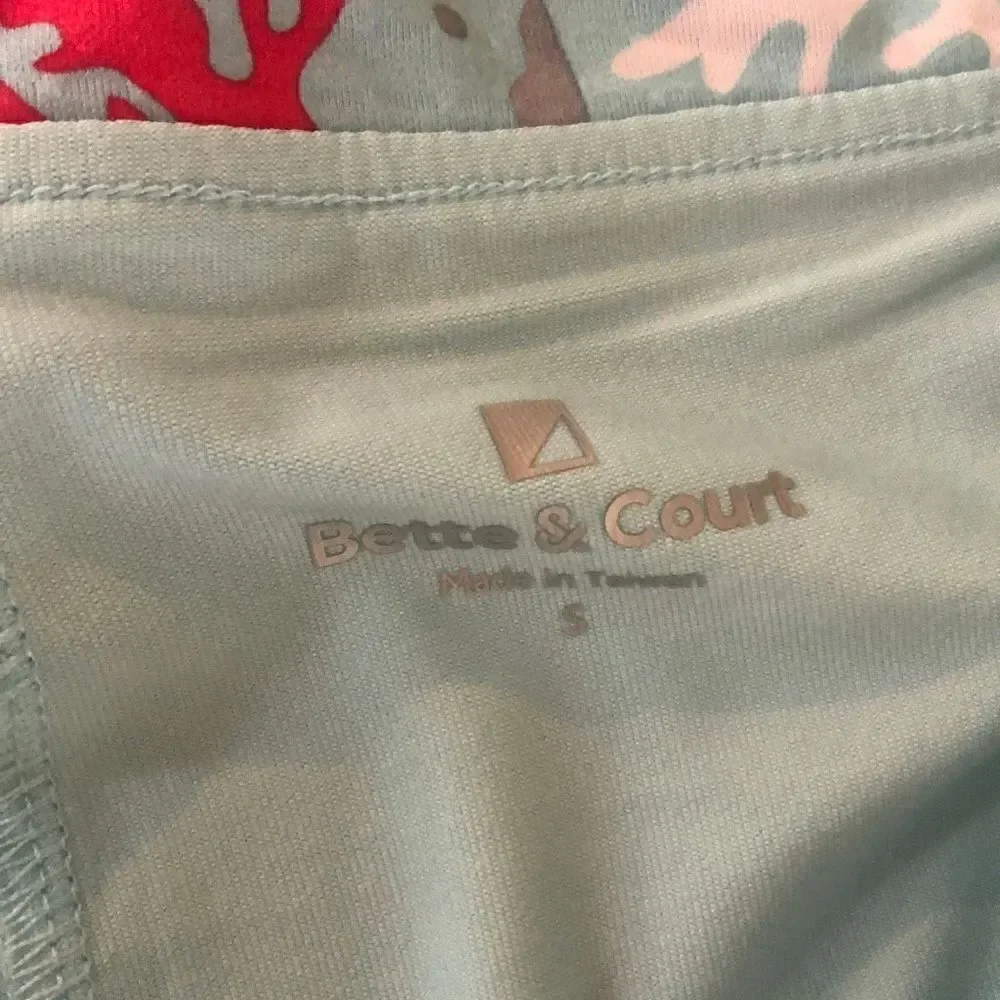 Bette & Court Nautical, print, coral print￼ Turquoise, squirt, tennis skirt, siz
